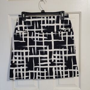 SC&CO Black and White Grid Pattern Skirt